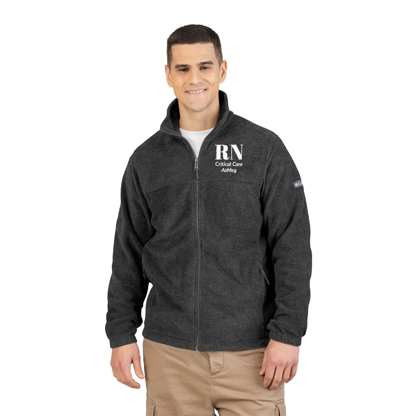 Embroidered RN Fleece Jacket – Professional Nurse Medical Jacket