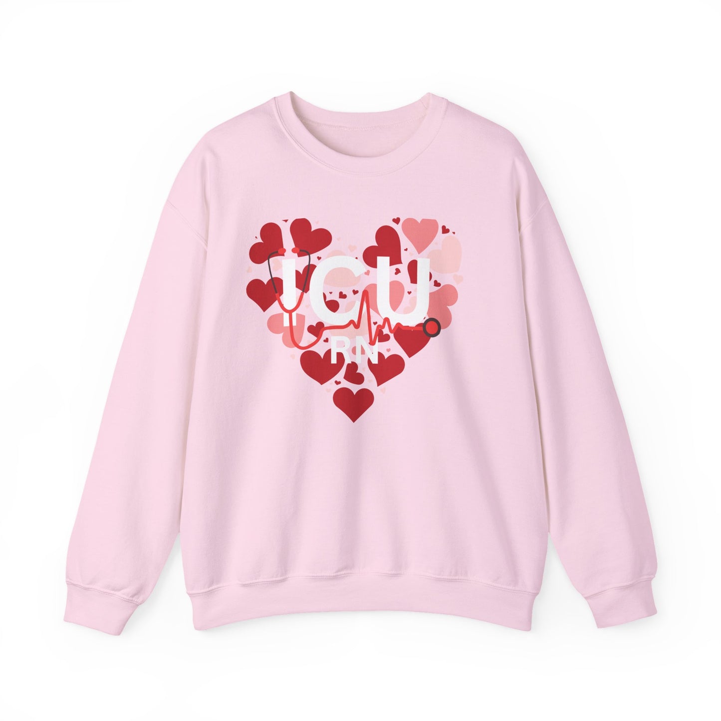 Heart Beat Crewneck Sweatshirt — Love Heart ECG Graphic Valentine Pullover