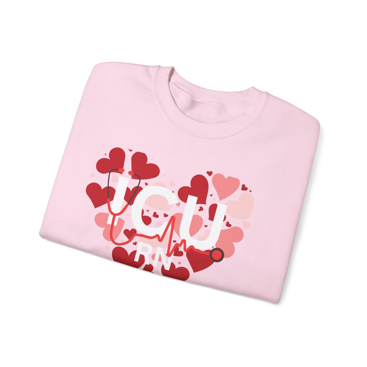 Heart Beat Crewneck Sweatshirt — Love Heart ECG Graphic Valentine Pullover