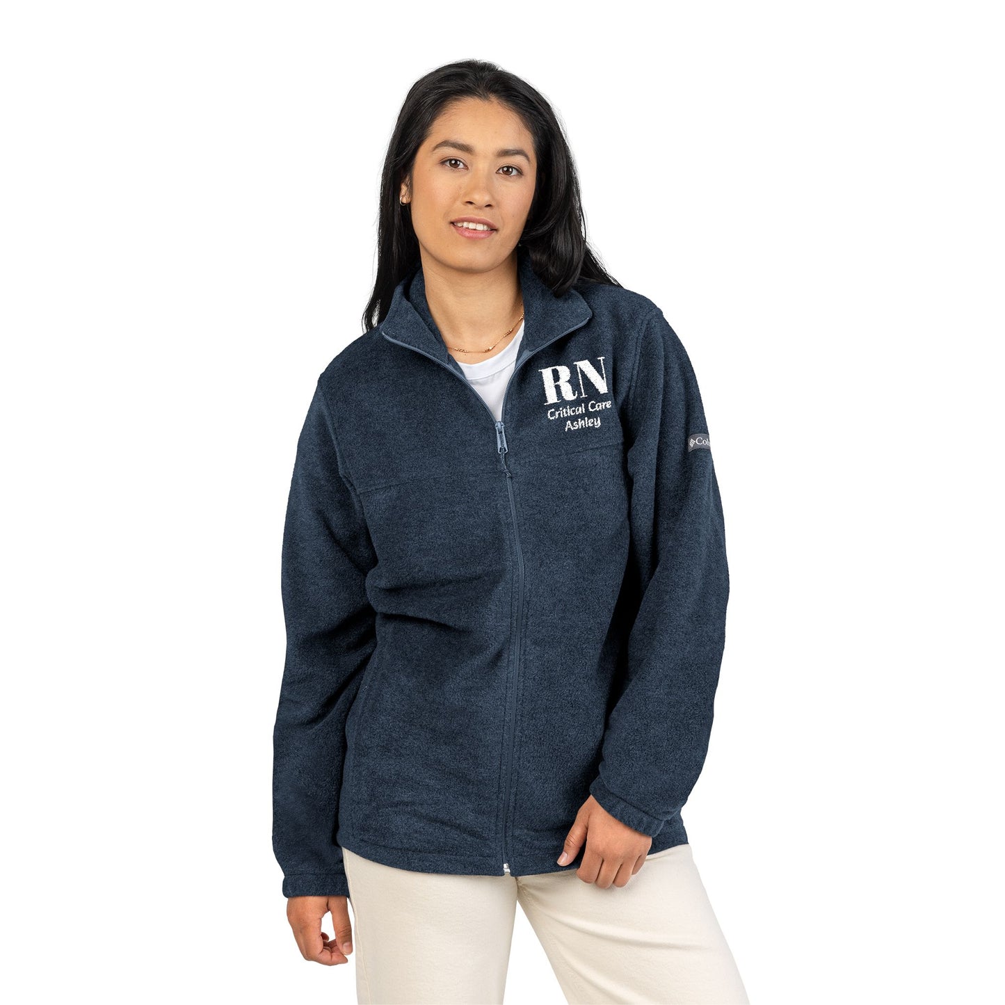 Embroidered RN Fleece Jacket – Professional Nurse Medical Jacket