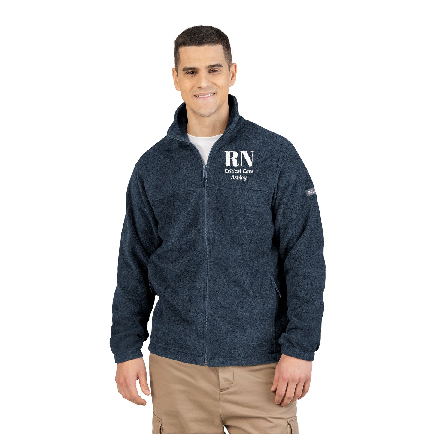 Embroidered RN Fleece Jacket – Professional Nurse Medical Jacket