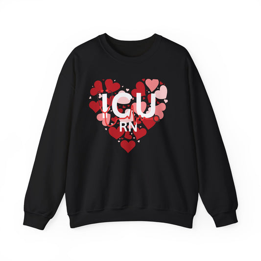 Heart Beat Crewneck Sweatshirt — Love Heart ECG Graphic Valentine Pullover