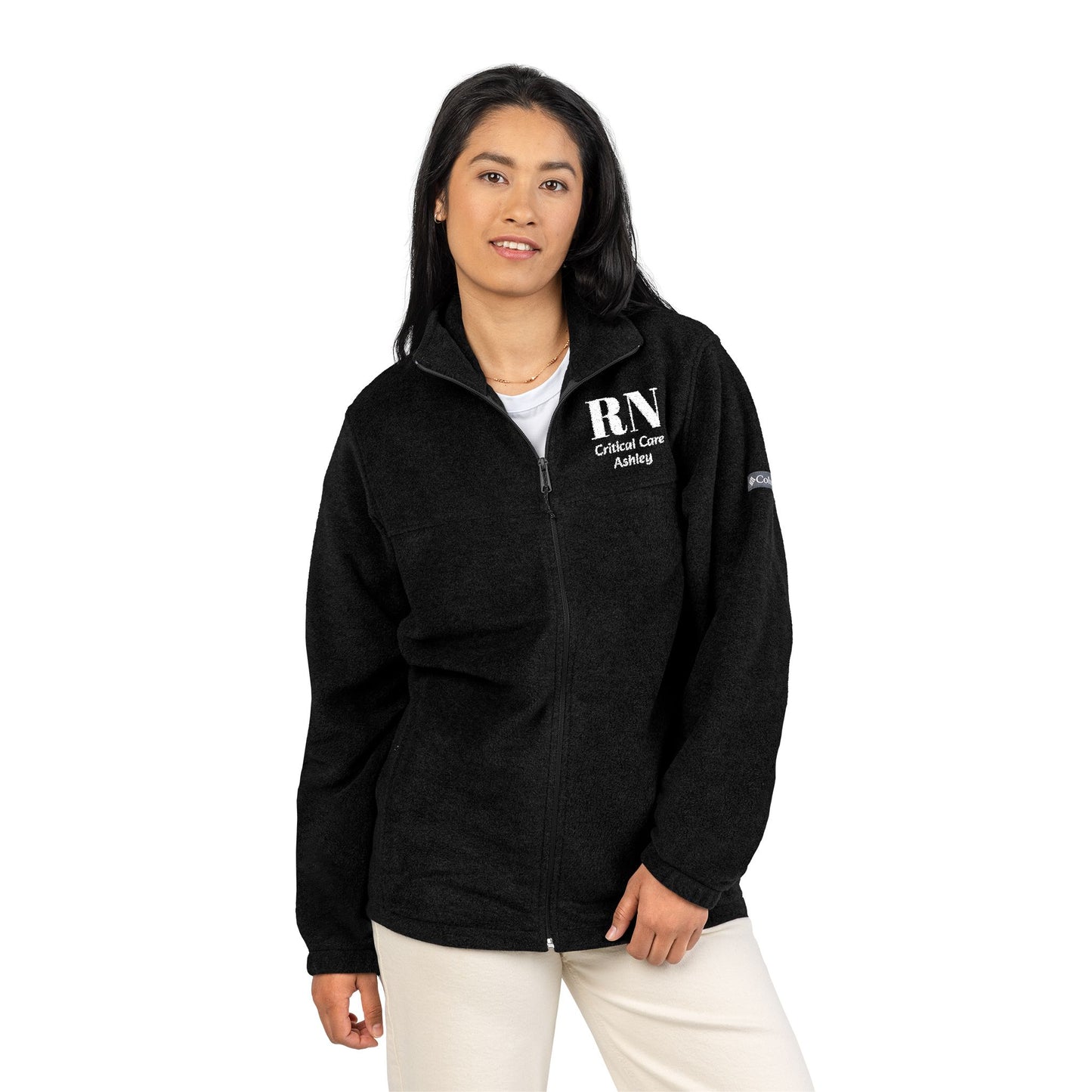Embroidered RN Fleece Jacket – Professional Nurse Medical Jacket