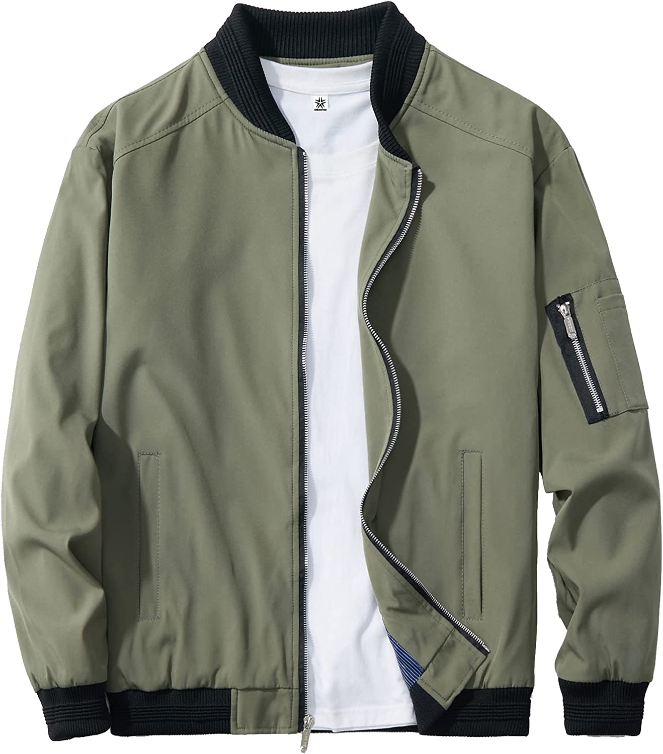 URBANFIND Men's Slim Fit Lightweight Sportswear Jacket Casual Bomber Jacket  at  Men’s Clothing store